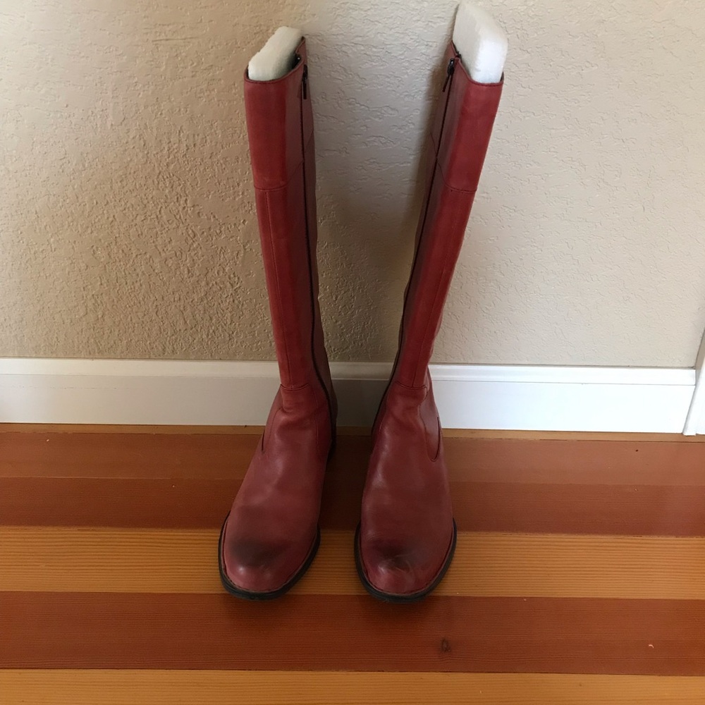 Born tall red boots